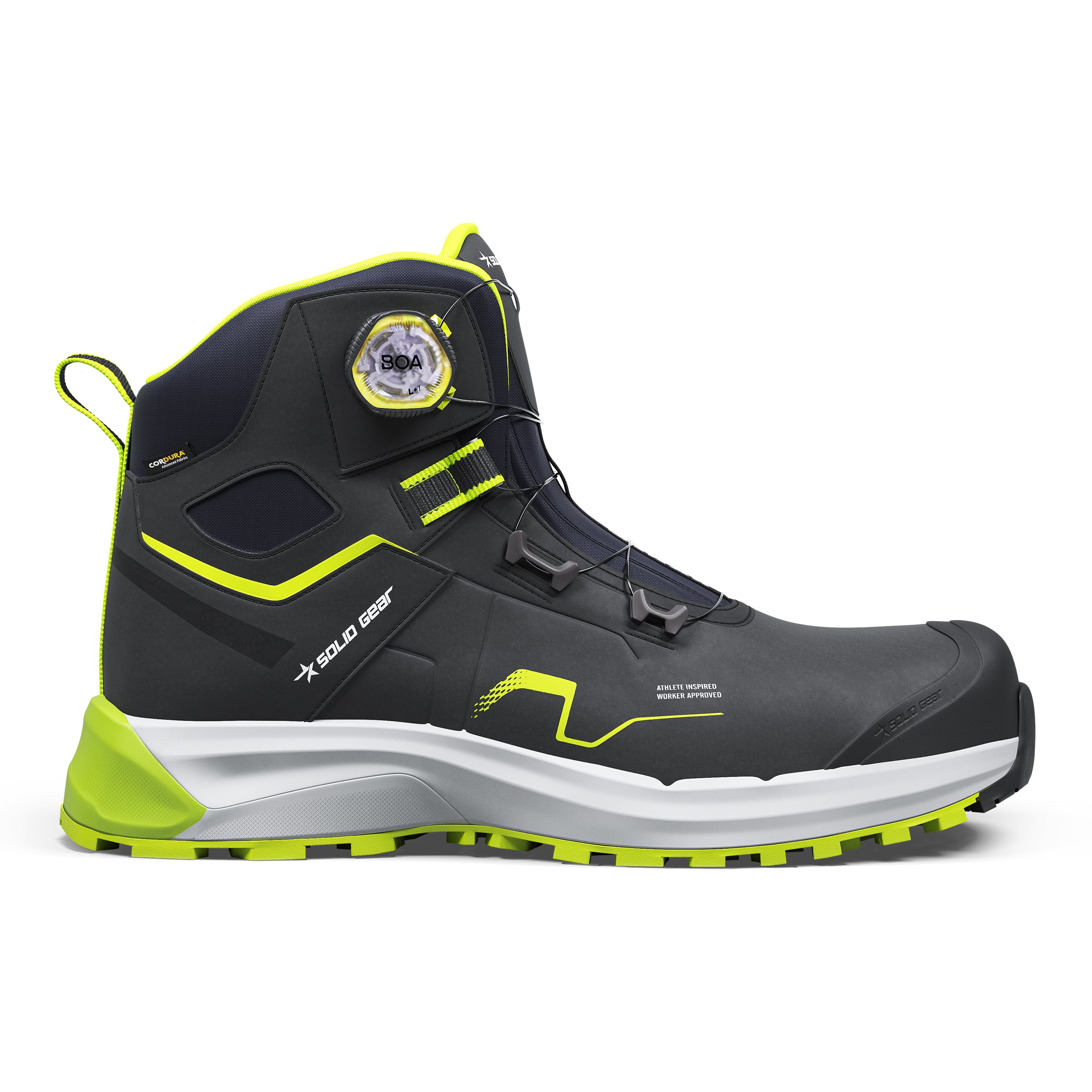 Solid Gear Sonar Mid Green S3S SR HRO FO ESD Safety Boots 80205