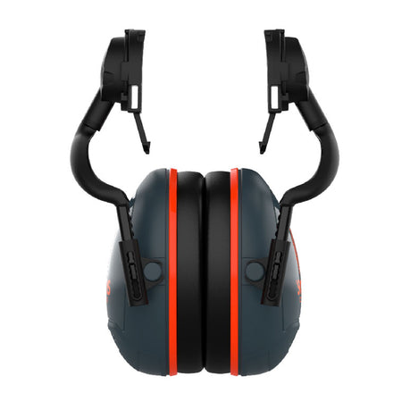 JSP Sonis Compact Helmet Mounted Ear Defenders Dark Grey/ Orange -SNR 31 | AEB032-1CY-000
