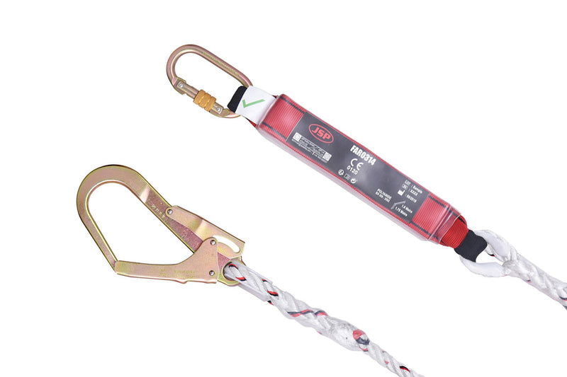 Shock Absorber In A Fall Arrest Lanyard