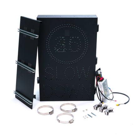 SpeedFinder Vehicle Activated Radar Sign | Speed Roundel + Slow Down