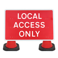 Local Access Only - Cone Sign Face | 1050x750mm