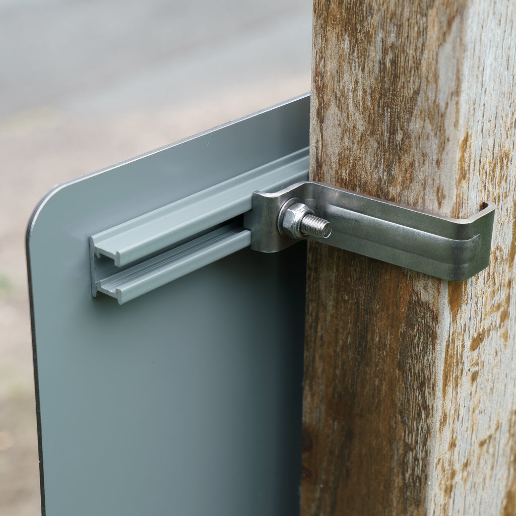 Stainless Steel “Z Clip”  Sign Fixing for Wooden & Concrete Posts - 75mm