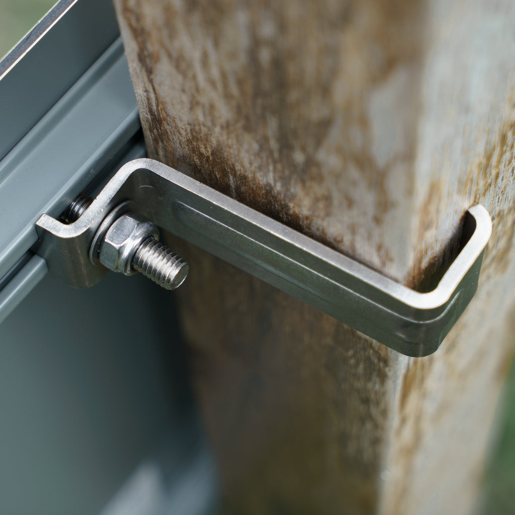 Stainless Steel “Z Clip”  Sign Fixing for Wooden & Concrete Posts - 75mm