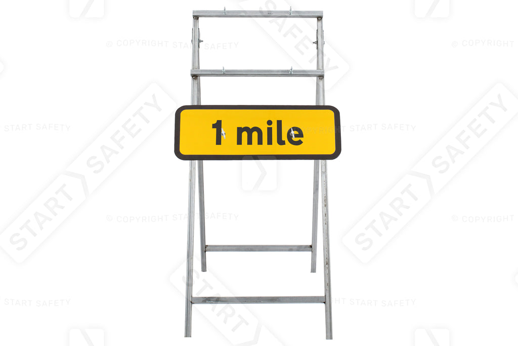 1 Mile Sign Quick Fit  (face only) | Dia. 572 | Colour Choice |  725x275mm