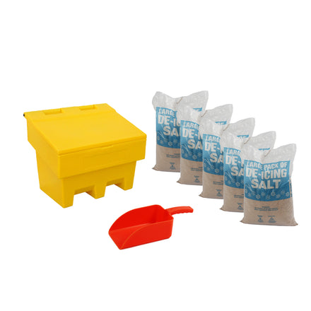 100 Litre Grit Bin Kit Inc. 125KG Grit & Tough Scoop