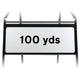 100 Yards Supplementary Plate - Metal Sign