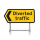 Diverted Traffic' Chevron Left Diagram 2704 |Quick Fit (face only) | 1050x450mm