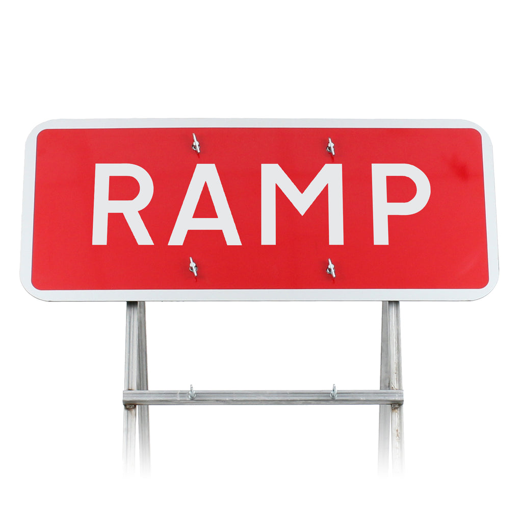 'RAMP' Quick Fit Sign Dia. 7010 1050x450mm 3mm Plastic RA1 (Face Only)