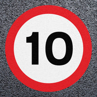 StartMark 10mph Speed Roundels | Thermoplastic - Tricolour