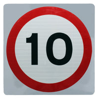 10 mph Speed Limit Sign Wall Mount - Various Sizes