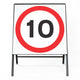 10mph Sign - Zintec Metal Sign Face | 750x750mm