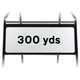 300 Yards Supplementary Plate - Metal Sign