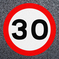 StartMark 30mph Speed Roundels | Thermoplastic - Tricolour