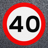 StartMark 40mph Speed Roundels | Thermoplastic - Tricolour