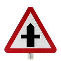 Crossroads Ahead Post Mounted Sign - 504.1 R2/RA2  (Face Only)