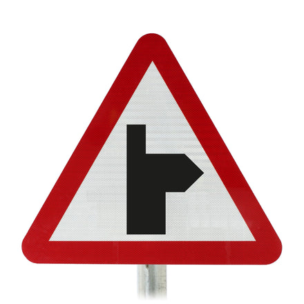 Side Road Ahead Post Mounted Sign- Diagram 506.1 R2/RA2  (Face Only) (Priority Right / 450mm)