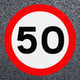 StartMark 50mph Speed Roundels | Thermoplastic - Tricolour