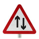 Two Way Traffic Post Mounted Sign- Dia 521 R2/RA2 (Face Only)