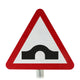 Hump Bridge Ahead Sign Post Mounted- Dia 528 R2/RA2 (Face Only)