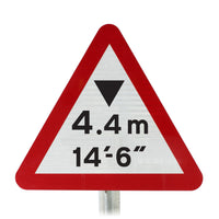 Available Headroom Warning Post Mounted Sign - 530A R2/RA2 (Face Only)