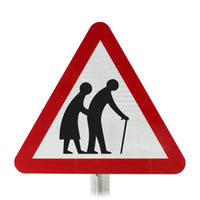 Frail or Disabled Pedestrians Post Mounted Sign - 544.2 R2/RA2 (Face Only)