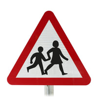 Caution Children Crossing Road Sign - Post Mount Diagram 545 R2/RA2 (Face Only)