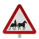 Horse-Drawn Vehicles Ahead Post Mounted Sign - 550.2 R2/RA2 (Face Only)