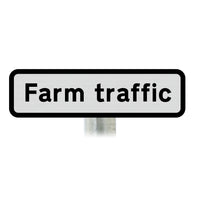 'Farm traffic' Supplementary Plate - Post Mount Dia 553.2 R2/RA2