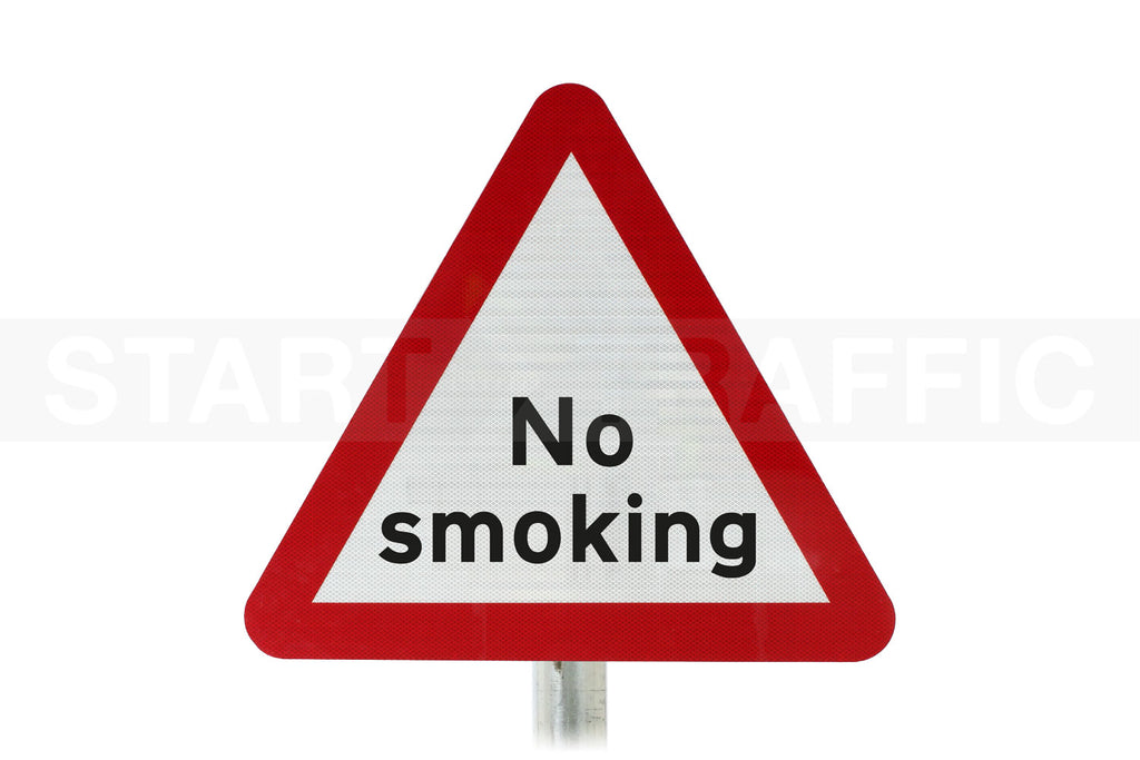 No Smoking Post Mounted Sign - Diagram 554D R2/RA2 (Face Only)