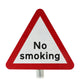 No Smoking Post Mounted Sign - Diagram 554D R2/RA2 (Face Only)