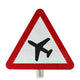 Low-Flying Aircrafts Road Post Mounted Sign - Dia 558 R2/RA2 (Face Only)