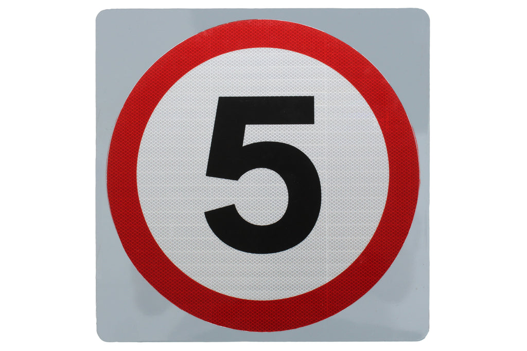 5 mph Speed Limit Sign Wall Mount - Various Sizes