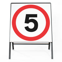 5mph Sign - Zintec Metal Sign Face | Temporary | 750x750mm