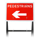 Pedestrians' Arrow Left Diagram 7018 |Quick Fit (face only) | 600x450mm