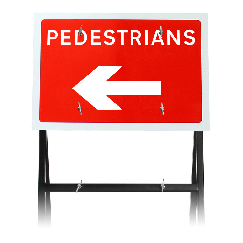 Pedestrians' Arrow Left Diagram 7018 |Quick Fit (face only) | 600x450mm