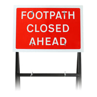 Footpath Closed Ahead' Sign |Quick Fit (face only) | 600x450mm