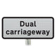 'Dual carriageway' Supplementary Plate - Post Mount Dia 608 R2/RA2