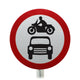 All Motor Vehicles Prohibited Post Mounted Sign - Dia 619 R2/RA2 (Face Only)