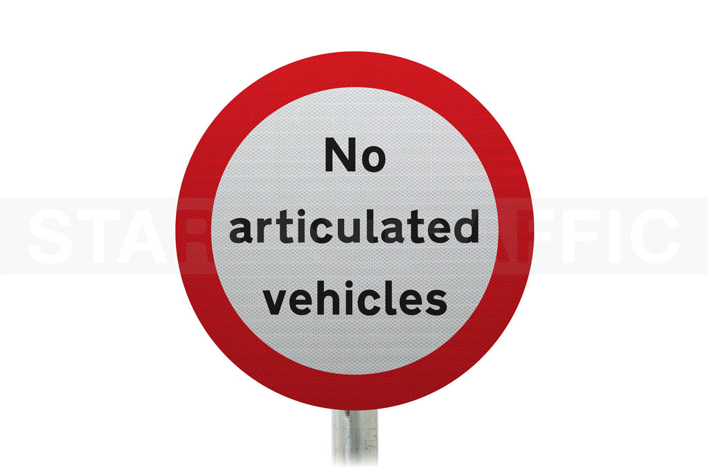 Articulated Vehicles Prohibited Post Mount Sign - 622.4 R2/RA2 (Face Only)