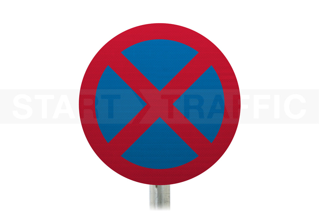 No Stopping Post Mounted Sign - Diagram 642 R2/RA2 (Face Only)