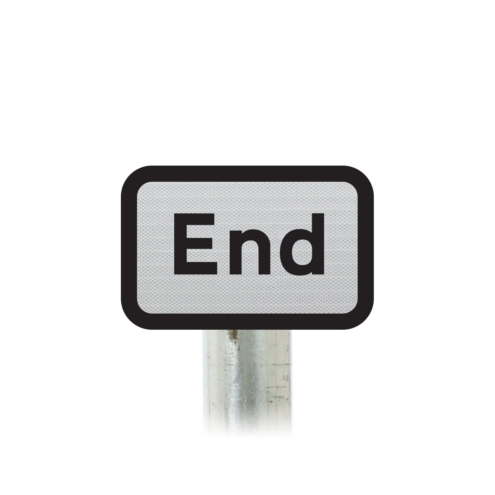 Support Ends Sign End Sup Plate Road Sign Post Mounted (Face Only) – Start Safety UK