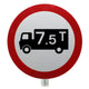 Goods Vehicles Exceeding Weight Prohibited Post Mount Sign - Dia 622.1A R2/RA2 (Face Only)