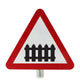 Gated or Barrier Level Crossing Post Mounted Sign - 770 R2/RA2 (Face Only)