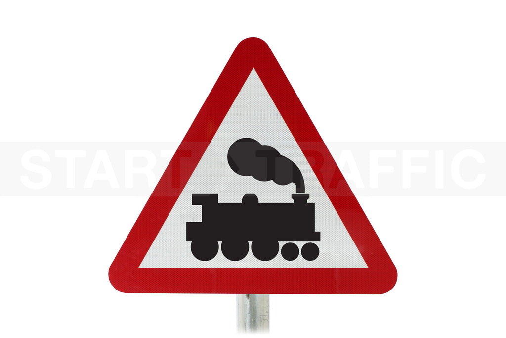 Train Level Crossing Sign Post Mounted - 771 R2/RA2 (Face Only)