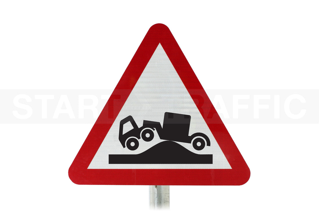 Risk Of Grounding Road Post Mounted Sign - Diagram 782 R2/RA2 (Face Only)