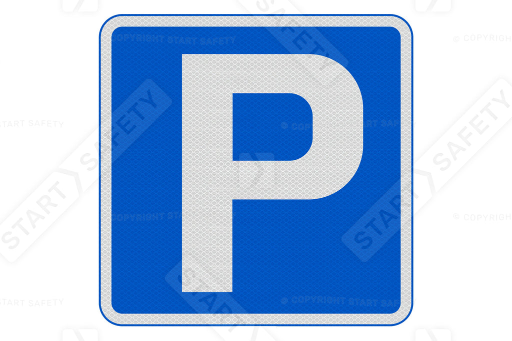 P' Parking Symbol Sign Post Mounted  - Diagram 801 R2/RA2 (Face Only)