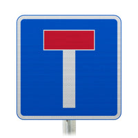 No Through Road For Vehicular Traffic Sign Post Mounted  - Diagram 816 R2/RA2 (Face Only)