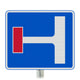 No Through Road For Left at Junction Ahead Sign Post Mounted  - Diagram 817 R2/RA2 (Face Only)