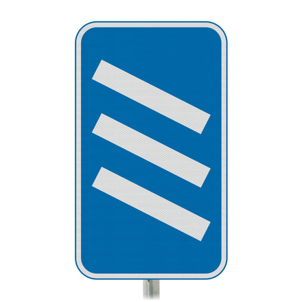 Count Down Marker 300 yds Post Mounted Sign - Diagram 823 R2/RA2 (Face Only)