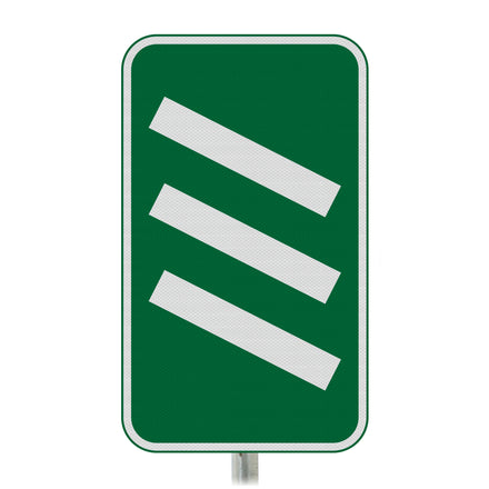 Count Down Marker 300 yds Post Mounted Sign - Diagram 823 R2/RA2 (Face Only)